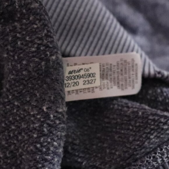 Aerie Women's XS Blue Floral Oversized Crewneck Stretch Pullover Raglan Sweater - Picture 13 of 13